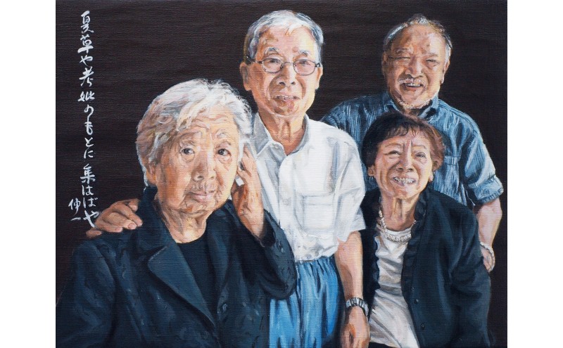 油絵で高級感のある肖像画を描きます（53×45cm・背景無地）