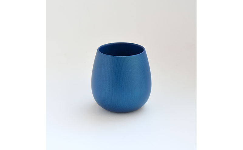 THE EASTON 能登ヒバタンブラー 越前塗 ラウンドタイプ　久太郎ブルー 能美市