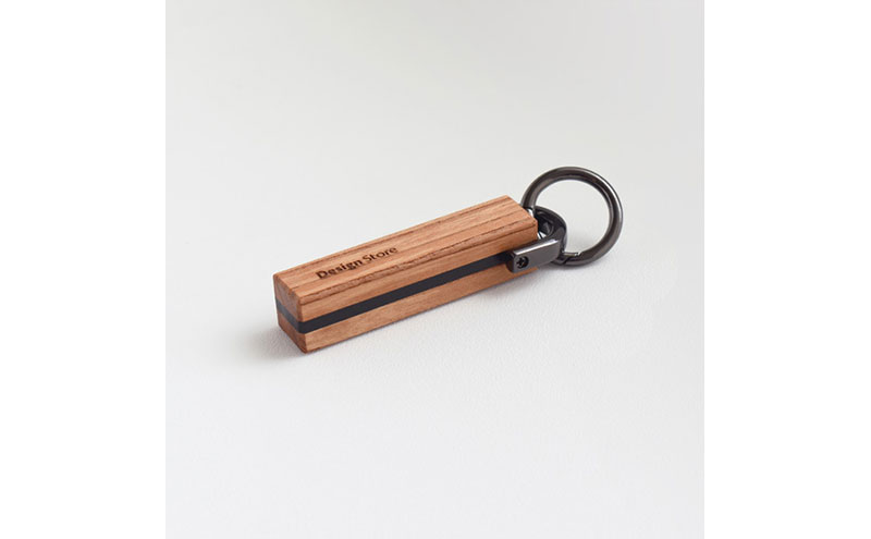 Anew 寄木キーホルダー ストレートタイプ  能美市