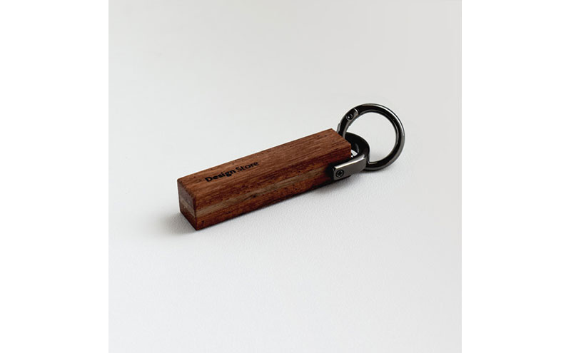 Anew 寄木キーホルダー ストレートタイプ  能美市