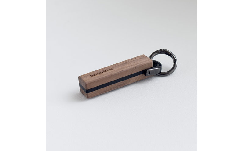 Anew 寄木キーホルダー ストレートタイプ  能美市