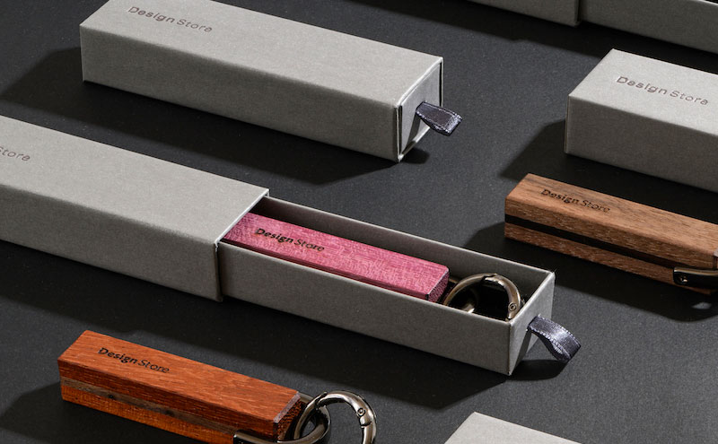 Anew 寄木キーホルダー ストレートタイプ  能美市