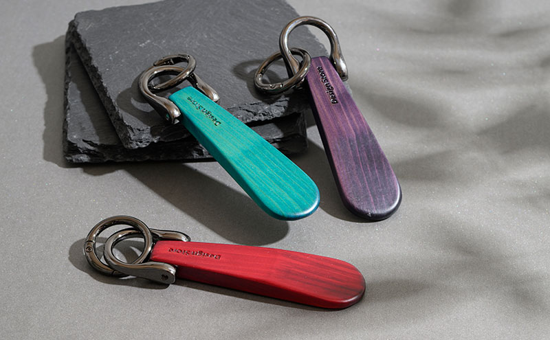 THE EASTON 木製キーホルダー 山中塗 靴べらタイプ マグネット付 能美市