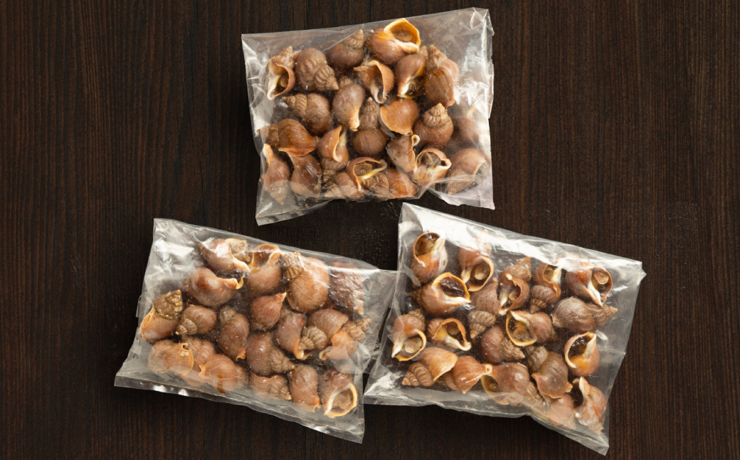 10-536 【年内配送12月15日入金まで】エゾばい貝(磯ツブ)『醤油煮』900g（300g×3） within2025