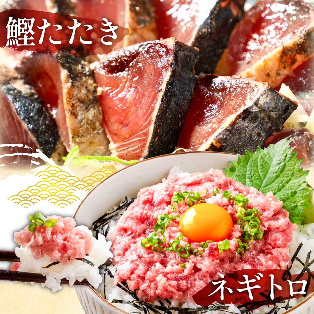 かつおのたたき600g ネギトロ80gx2P 漬け丼の素80g×4P 海鮮セット カツオのタタキ ねぎとろ 真鯛 たい まぐろ マグロ サーモン イカ いか 刺身 魚 海鮮丼 魚介 小分け おかず 個包装 パック 冷凍配送