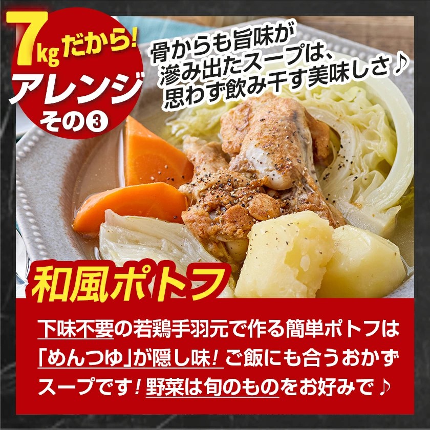 宮崎県都城市のふるさと納税 家計応援キャンペーン!【訳あり】簡単調理!国産若鶏味付手羽元1kg×7袋+生ハム80g_12-L904-CP
