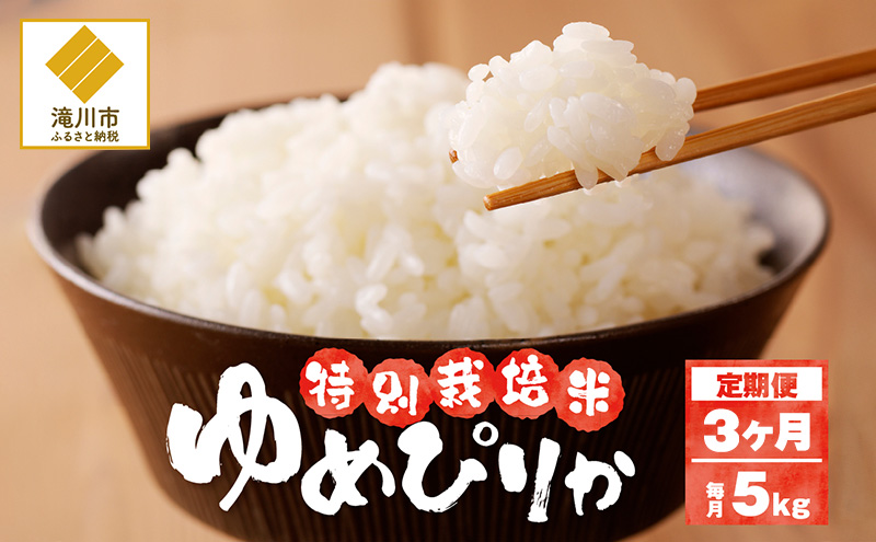 [先行予約]令和7年産米 北海道滝川産 特別栽培ゆめぴりか 5kg 3ヵ月連続 ※10月中旬・新米からお届け|北海道 滝川市 米 お米 白米 精米 ゆめぴりか ユメピリカ 特別栽培 定期便 連続お届け