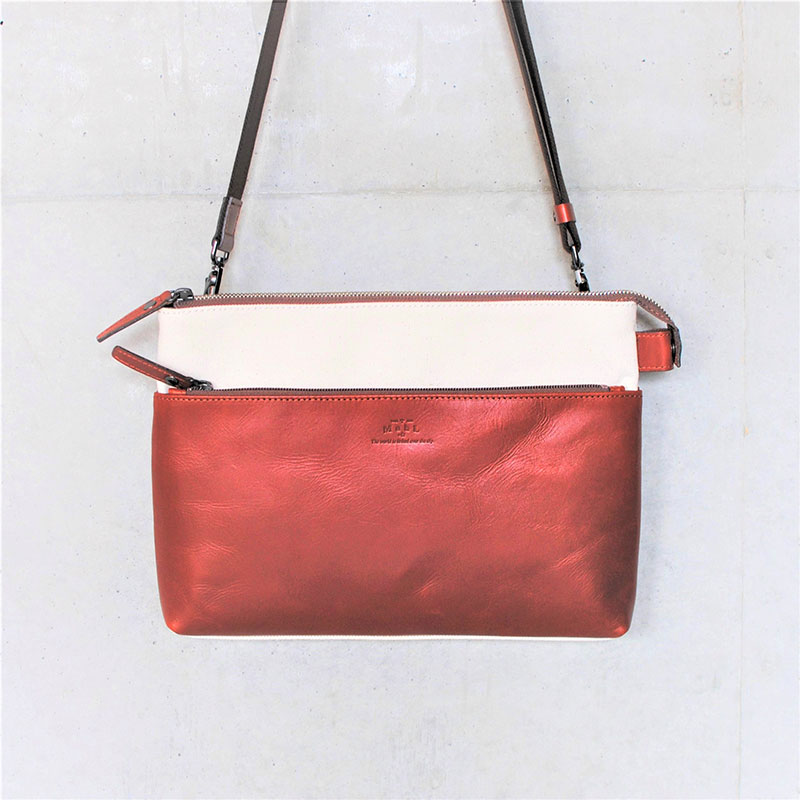 レディース　国産　キャンパスショルダー　7M8-1062（ナチュラル×ライトブラウン）