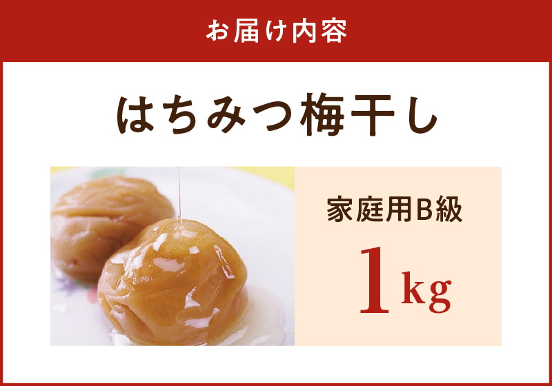 SF1027_紀州南高梅　はちみつ　家庭用Ｂ級　1ｋｇ