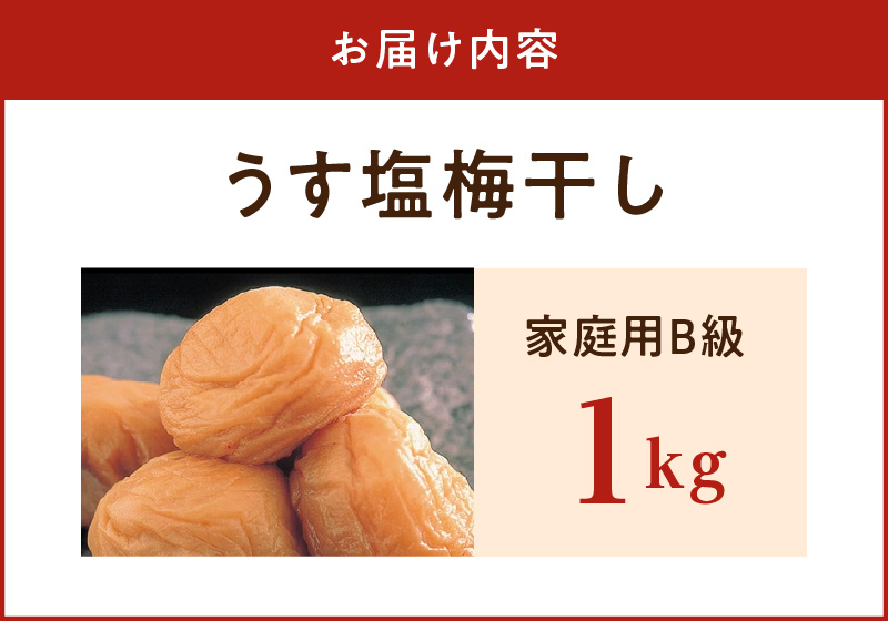 SF1024_紀州南高梅　うす塩味　家庭用Ｂ級　1ｋｇ