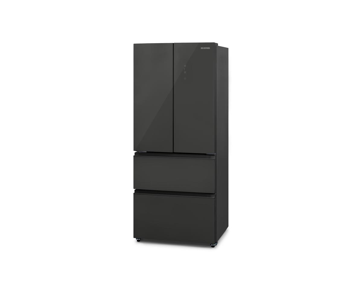 冷蔵庫 冷凍冷蔵庫 418LIRGN-42A-Bブラック大型 フレンチドア アイリスオーヤマスリム ファン式 冷蔵 冷凍庫 150L 大容量 スタイリッシュ 自動霜取りタッチパネル 新生活 一人暮らし 