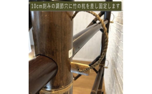 【受注生産】サーフボード バンブースタンド 2枚 | 幅 伸縮可能×奥行き44cm×高さ165cm 海 サーフィン サーファー サーフボード サップ 波乗り ラック サーフボードスタンド 竹素材 バンブー インテリア (KDF-16)