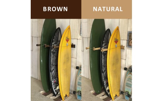 【受注生産】壁掛けサーフボードラック（縦置きのみ)  | 幅72cm（接壁面）×アーム内側長さ60cm×壁からの出は垂直に64cm 海 サーフィン サーファー サーフボード サップ 波乗り ラック サーフボードスタンド 竹素材 バンブー インテリア (KDF-19)