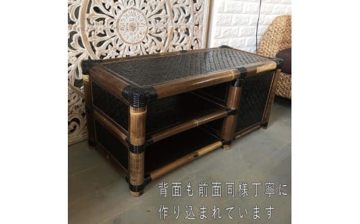 【受注生産】バンブー テレビボード Ｍサイズ 60cm（前扉なし）(KDF-23)