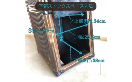 【受注生産】バンブーマガジンラック（オリジナルバンブー家具）(KDF-24)