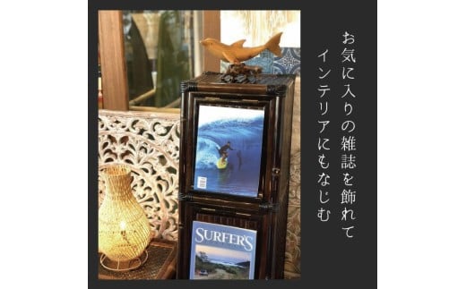 【受注生産】バンブーマガジンラック（オリジナルバンブー家具）(KDF-24)