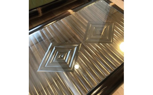 【受注生産】バンブー家具 ガラステーブル ローテーブル (KDF-30) [KDF-30]