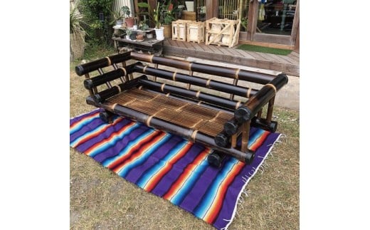 【受注生産】バンブーソファー3人がけ (KDF-31)