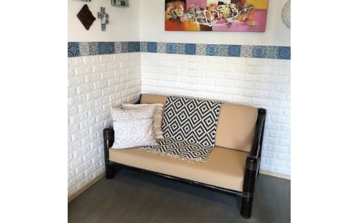 【受注生産】バンブーソファー2人がけ (KDF-32)