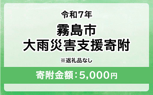 令和7年 霧島市大雨 災害支援寄附【災害応