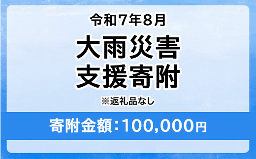 茨城県守谷市のふるさと納税 令和7年8月大雨災害 災害支援寄附【災害応援寄附金】 (寄附金額：100,000円)【返礼品なし】※被災地のために赤い羽根の共同募金会に災害支援金としてお預けします｜ 大雨 災害 復興 支援 寄附 寄付