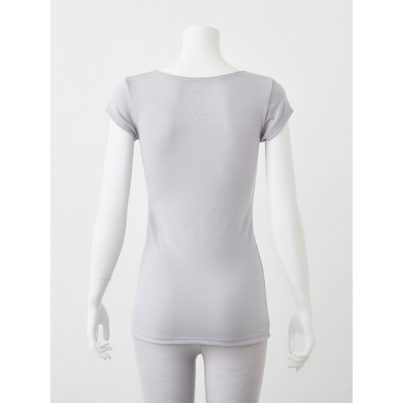 365日のメリノウールインナー advance フレンチスリーブ グレー