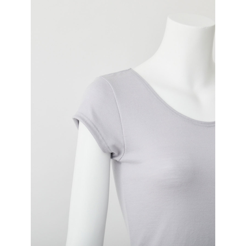 365日のメリノウールインナー advance フレンチスリーブ グレー