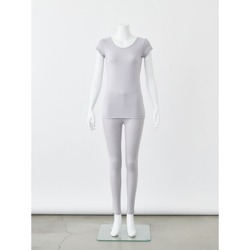 365日のメリノウールインナー advance フレンチスリーブ グレー