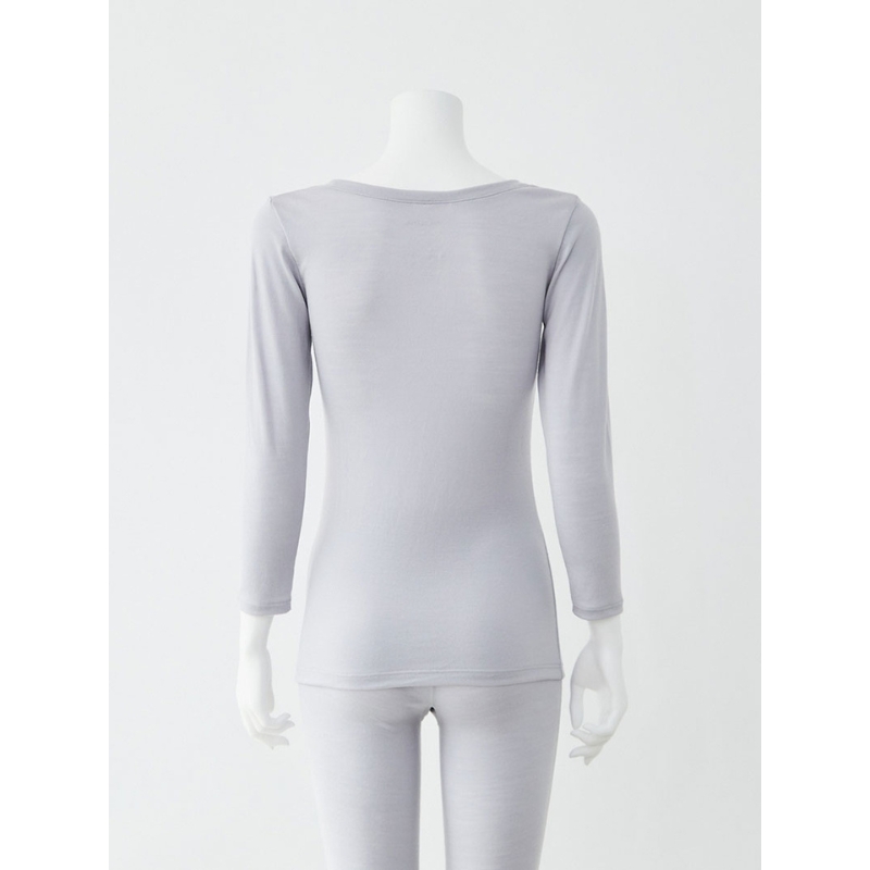 365日のメリノウールインナー advance クルーネック グレー