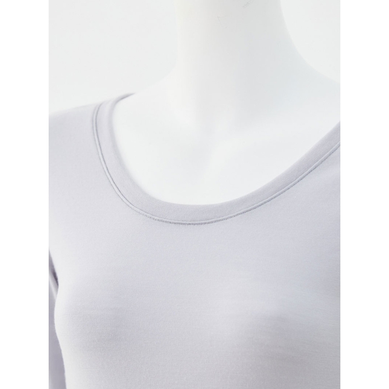 365日のメリノウールインナー advance クルーネック グレー