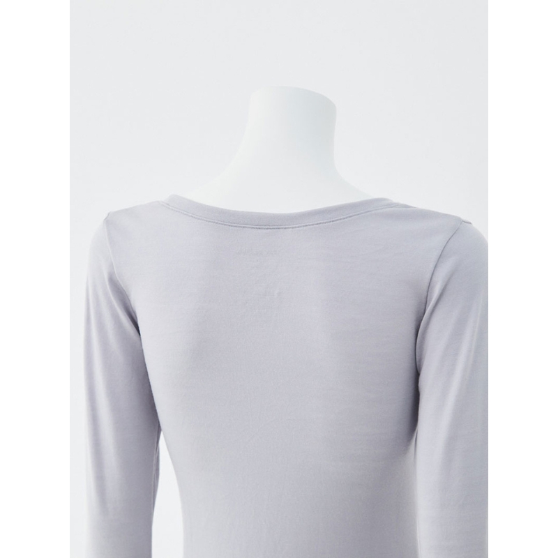 365日のメリノウールインナー advance クルーネック グレー