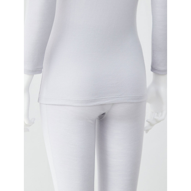 365日のメリノウールインナー advance クルーネック グレー