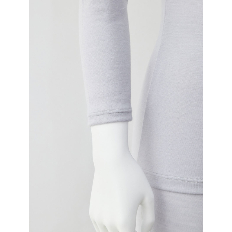 365日のメリノウールインナー advance クルーネック グレー