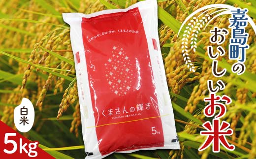 【熊本県嘉島町】FK7-0194_ 【令和7年度産】【先行予約】嘉島町のおいしいお米(くまさんの輝き/白米) 5kg