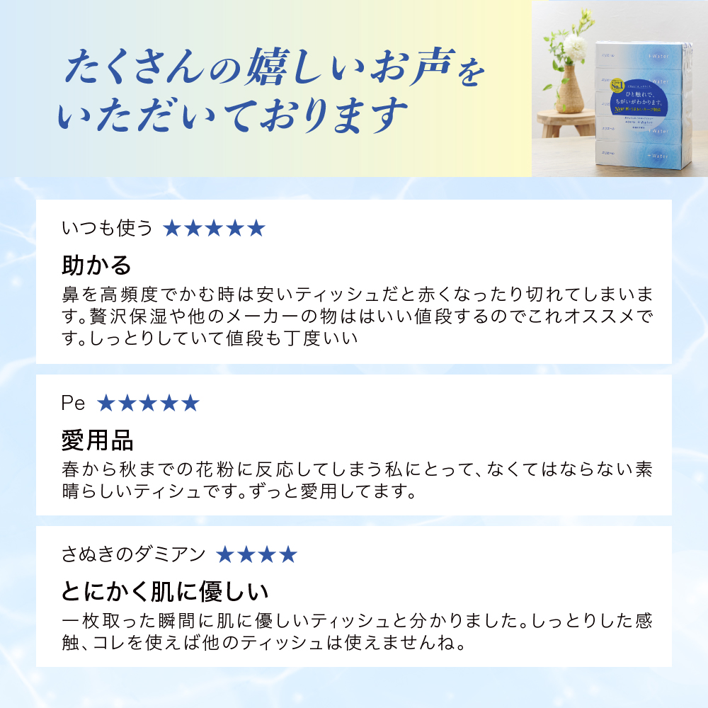 北海道赤平市のふるさと納税 エリエール ＋Water 180組 5箱 10パック 計50箱 ティッシュペーパー 箱 やわらか 保湿成分配合 まとめ買い 紙 防災 常備品 備蓄品 消耗品 備蓄 日用品 生活必需品 送料無料 北海道 赤平市 2025_CP