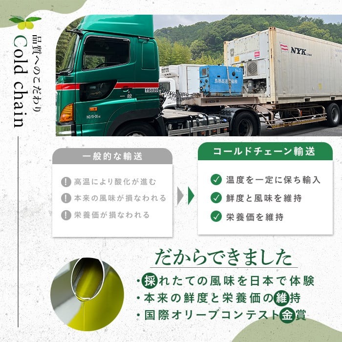 鹿児島県日置市のふるさと納税 No.823-C ＜定期便・全3回(連続)＞オリーブオイルスペイン産＆ガーリックオイル(各90g×3回) 【鹿児島オリーブ】