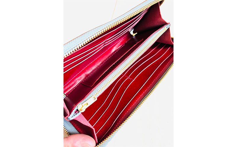 財布 大容量 ロングウォレット セメントグレークロコ 長財布 革 レザー 牛革 小銭入れ 札入れ ギフト 日用品 雑貨 日進市 愛知県