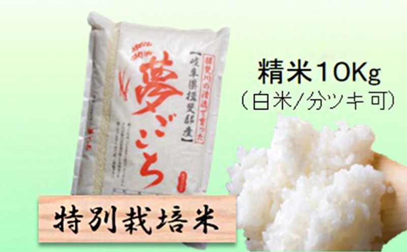 [令和7年産]特別栽培米 10kg[白米、7分ツキ](夢ごこち)