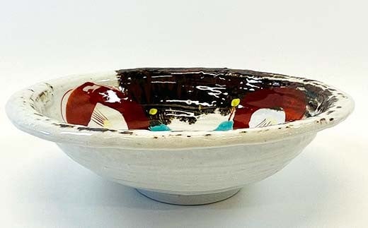 九谷焼 鉢 椿 伝統 工芸品 装飾品 盛り鉢 テーブルウェア 食器 プレゼント ギフト 贈り物 石川県 加賀市 F6P-2860