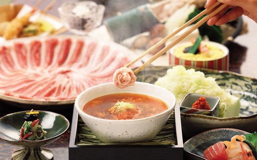 近江三元豚のつゆしゃぶと【4等級以上】近江牛しゃぶしゃぶの食べ比べセット【２人前】【E016W】