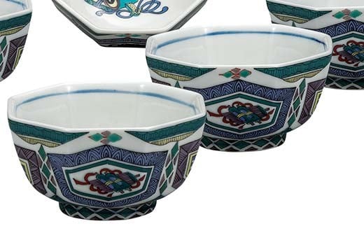 九谷焼 小鉢揃 古九谷風 5個組 小鉢 小槌 盛り鉢 テーブルウェア 食器 伝統 工芸品 装飾品 F6P-2855