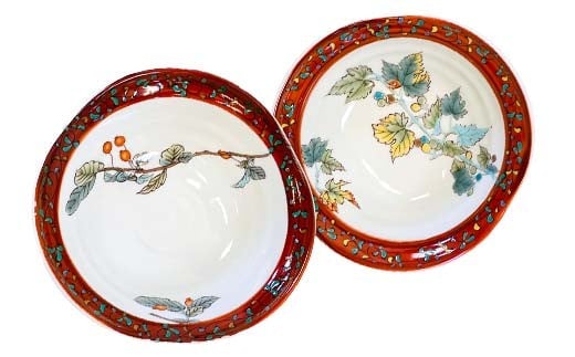 九谷焼 小鉢揃 木の実絵変り 5個組 小鉢 盛り鉢 テーブルウェア 食器 伝統 工芸品 装飾品 F6P-2856