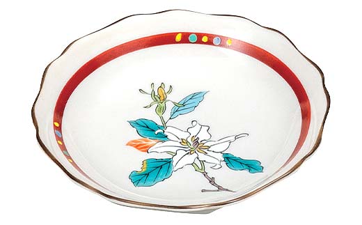 九谷焼 皿揃 花ごよみ 5枚組 食器 お皿 日本製 ギフト プレゼント F6P-2846