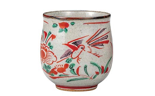 九谷焼 組湯呑 赤絵 2個1組 湯呑み 食器 ペアカップ 日本製 結婚祝い ギフト プレゼント F6P-2870