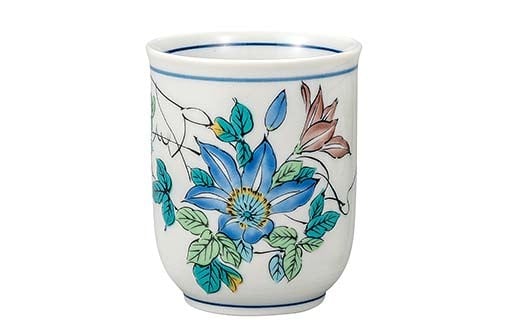 九谷焼 組湯呑 鉄仙 2個1組 湯呑み 食器 ペアカップ 日本製 結婚祝い ギフト プレゼント F6P-2871