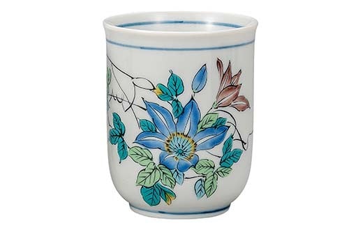 九谷焼 組湯呑 鉄仙 2個1組 湯呑み 食器 ペアカップ 日本製 結婚祝い ギフト プレゼント F6P-2871