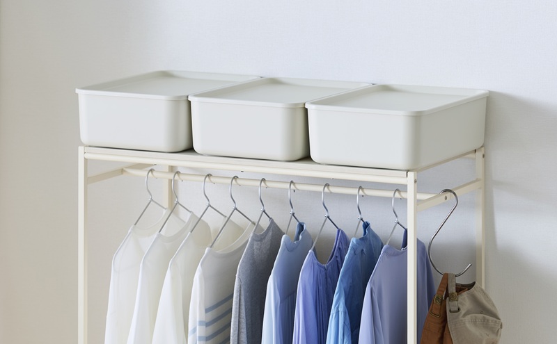 チェスト上ハンガーラック CHHR-850 ホワイト ハンガーラック アイリスオーヤマ パイプハンガー 衣類収納 リビング クローゼット おしゃれ 一人暮らし 新生活