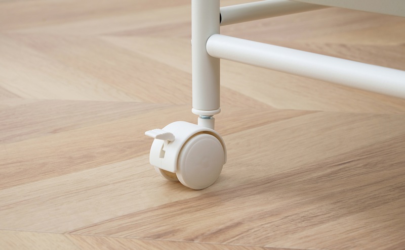 キッズ収納ハンガーラック KHR-800 ホワイト/ベージュ ハンガーラック 収納 キャスター付き 子ども部屋 リビング 子供 頑丈 スリム ランドセルラック 棚付き おしゃれ おもちゃ ラック ボックス かご 引き出し ワードローブ 衣装ケース 洋服 ペット