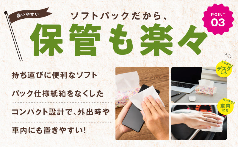 大阪府泉佐野市のふるさと納税 ALOHAS ソフトパックティッシュ 60パック×400枚(200組)【ピュアパルプ100% 生活用品 雑貨 日用品 必需品 常備品 まとめ買い 備蓄 防災 ティッシュペーパー】 010B1754