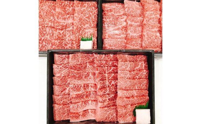 【4等級以上】特選 近江牛焼肉食べ比べセット【1.5kg（肩ロース500ｇ、モモ500ｇ、バラ500ｇ)】【AB67W】
